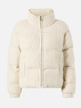 Maddy Tweed padded jacket in lurex tweed