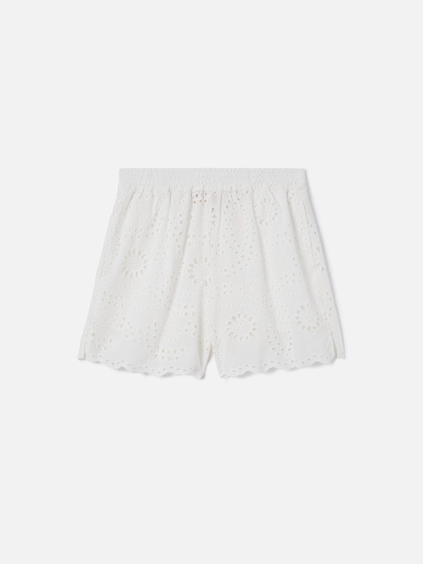 Shorts blancos Meave de broderie anglaise 