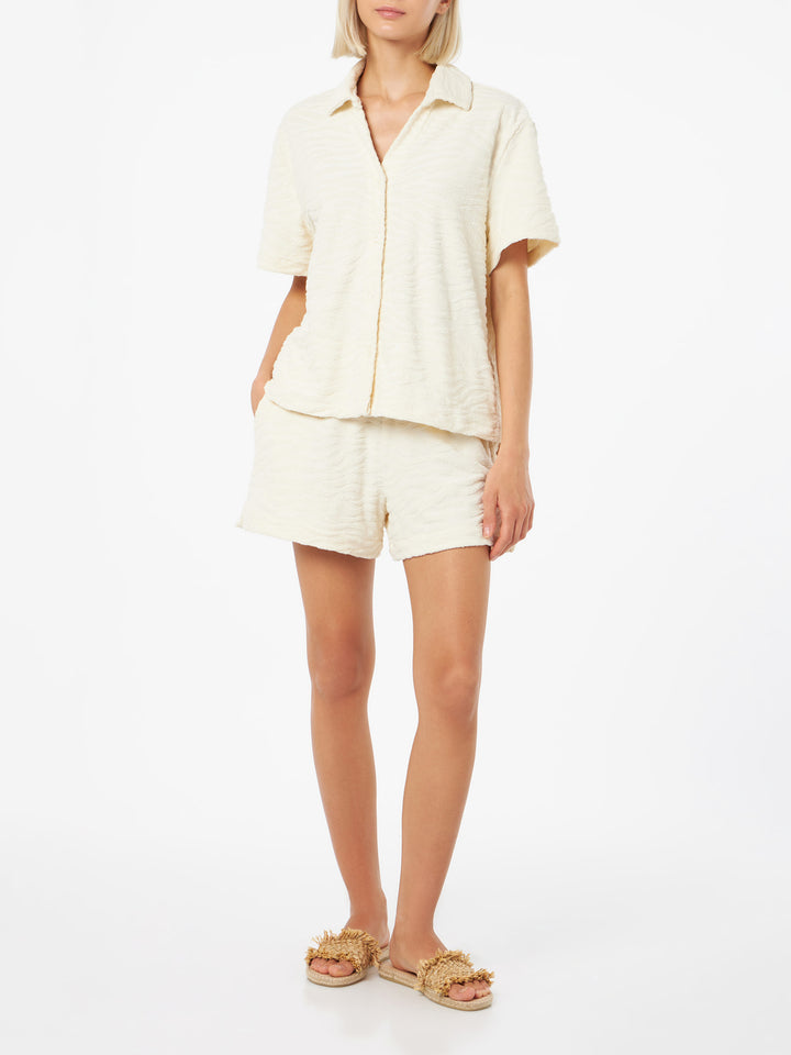 Damen-Pull-up-Shorts aus Frottee-Baumwolle Meave