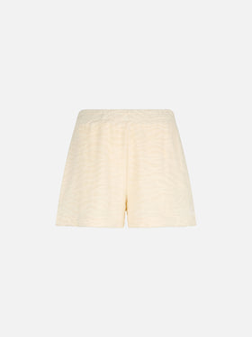 Pantaloncini da donna pull up in spugna di cotone Meave