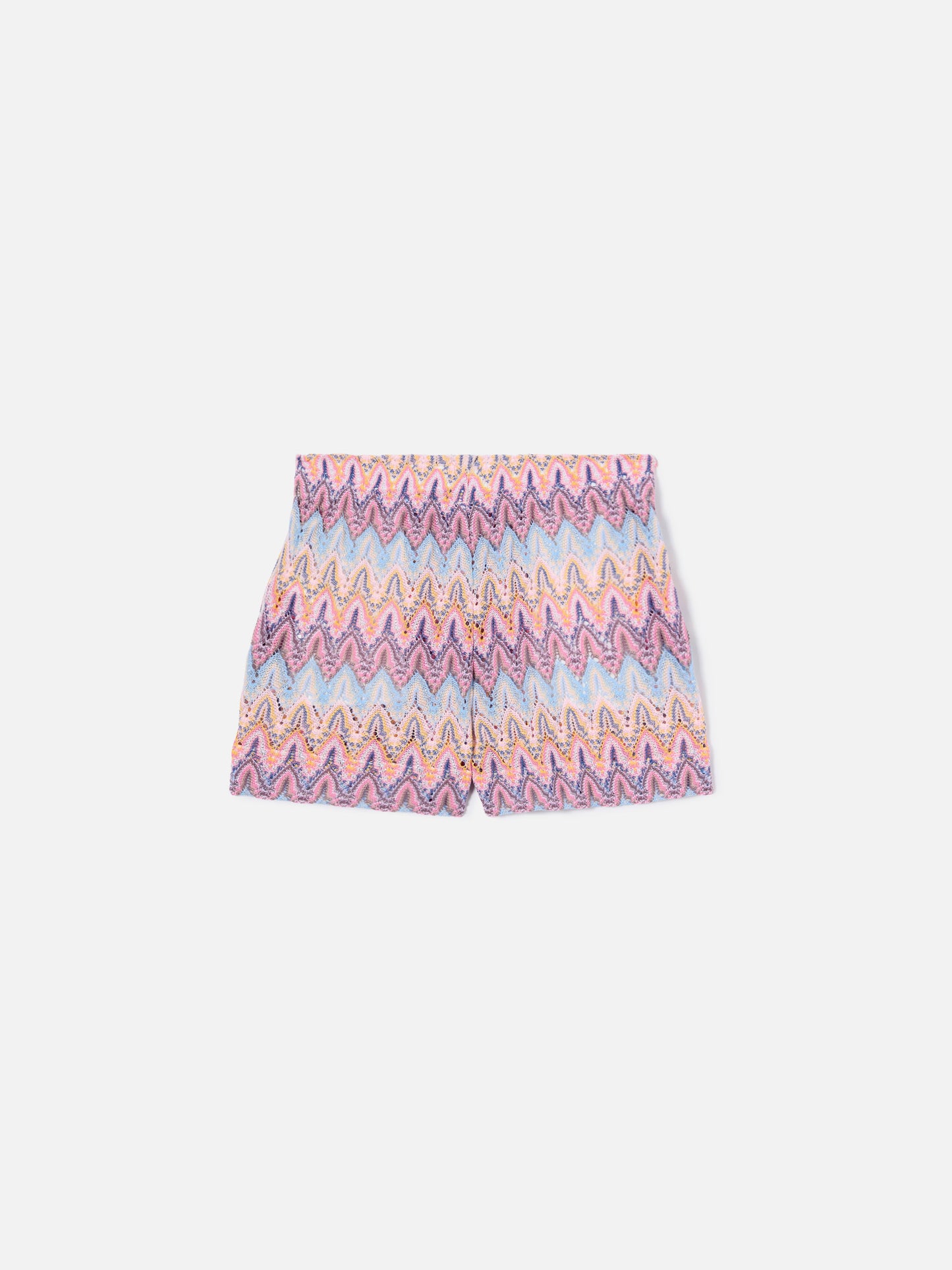 Meave Jr raschel knit shorts with pastel flame pattern