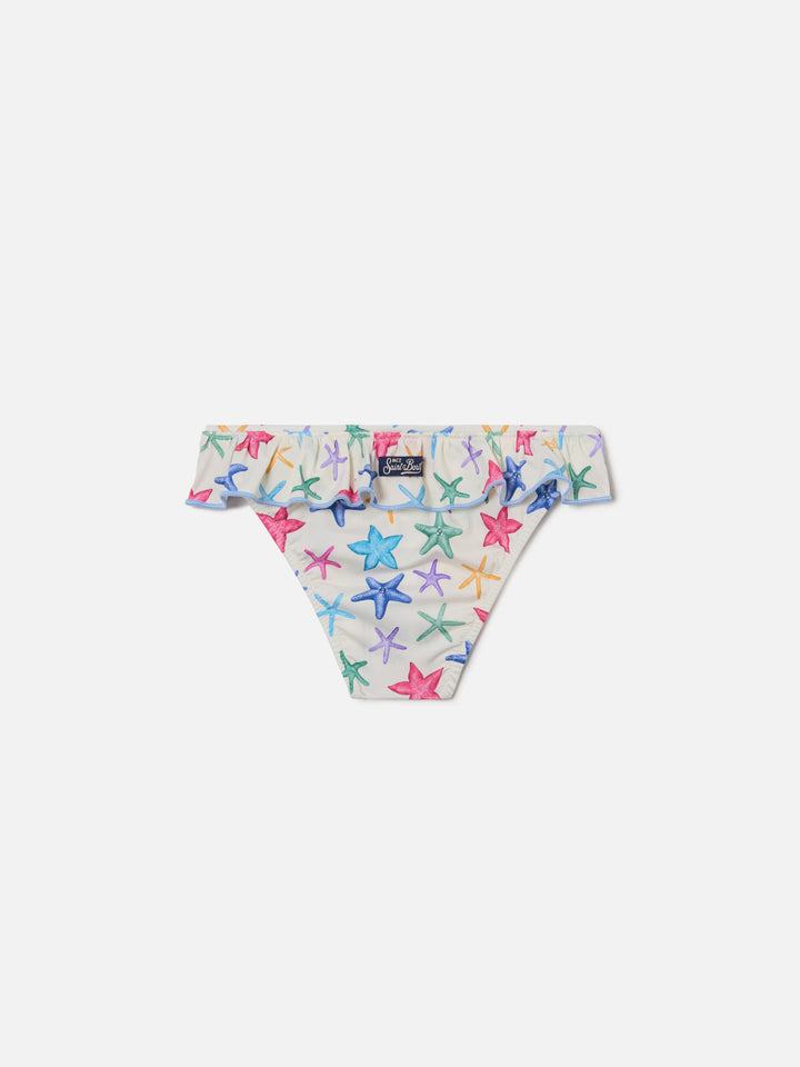 Melly cream starfish print swim briefs
