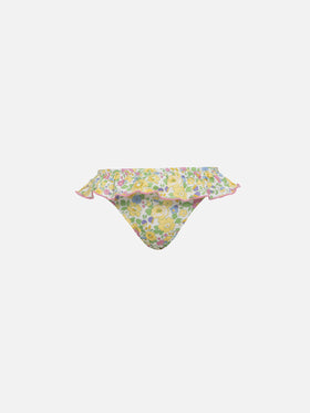 Girl ruffled swim briefs Melly with Betsy print | MADE WITH LIBERTY FABRIC - MC2 Saint Barth