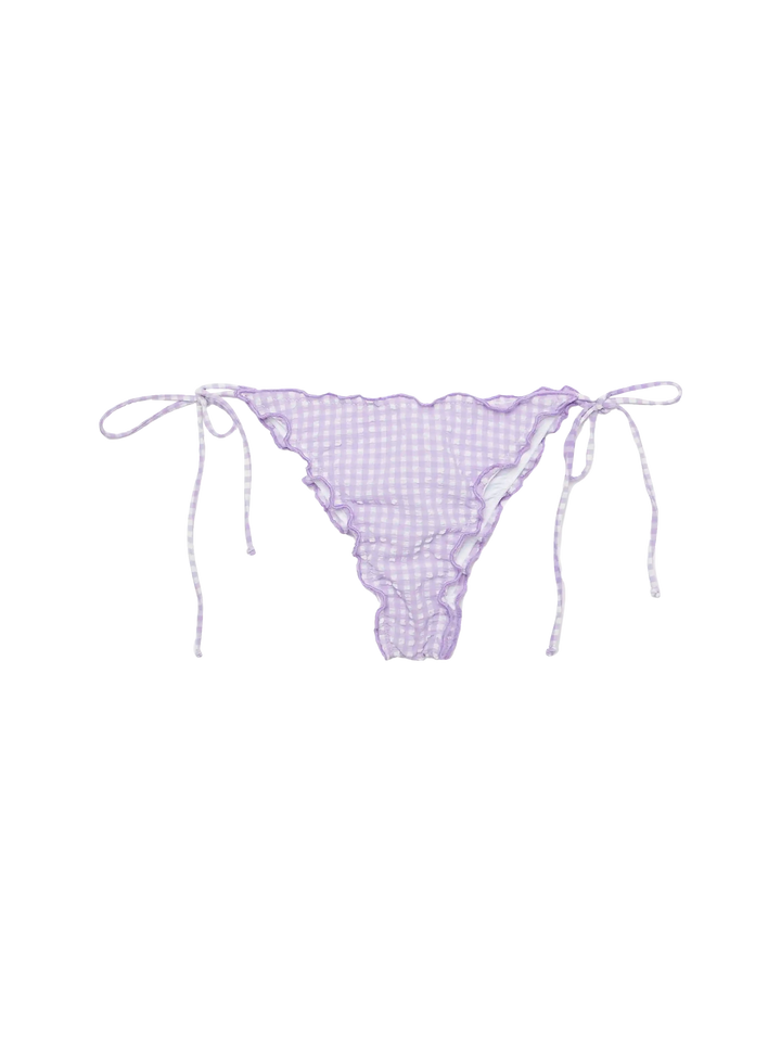 Seersucker triangle bikini Sagittarius Miami with gingham print - MC2 Saint Barth