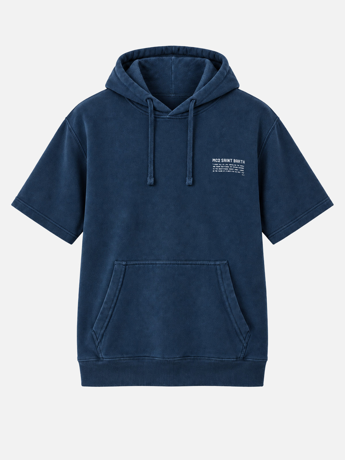 Mike kurzärmeliger Hoodie in Navy 