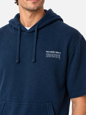 Mike kurzärmeliger Hoodie in Navy 