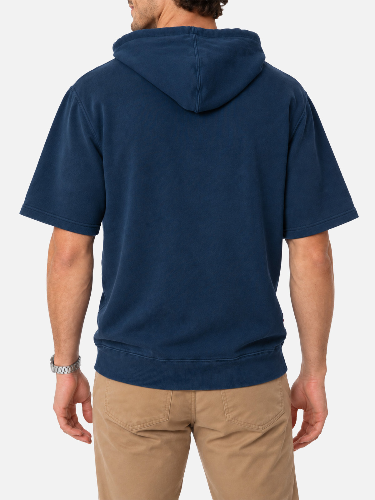 Mike kurzärmeliger Hoodie in Navy 