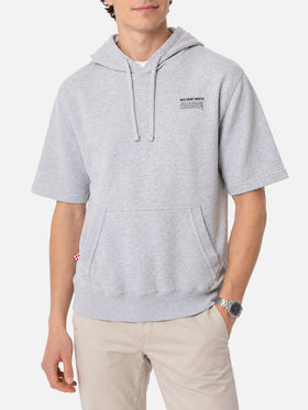 Sudadera con capucha de manga corta Mike gris 