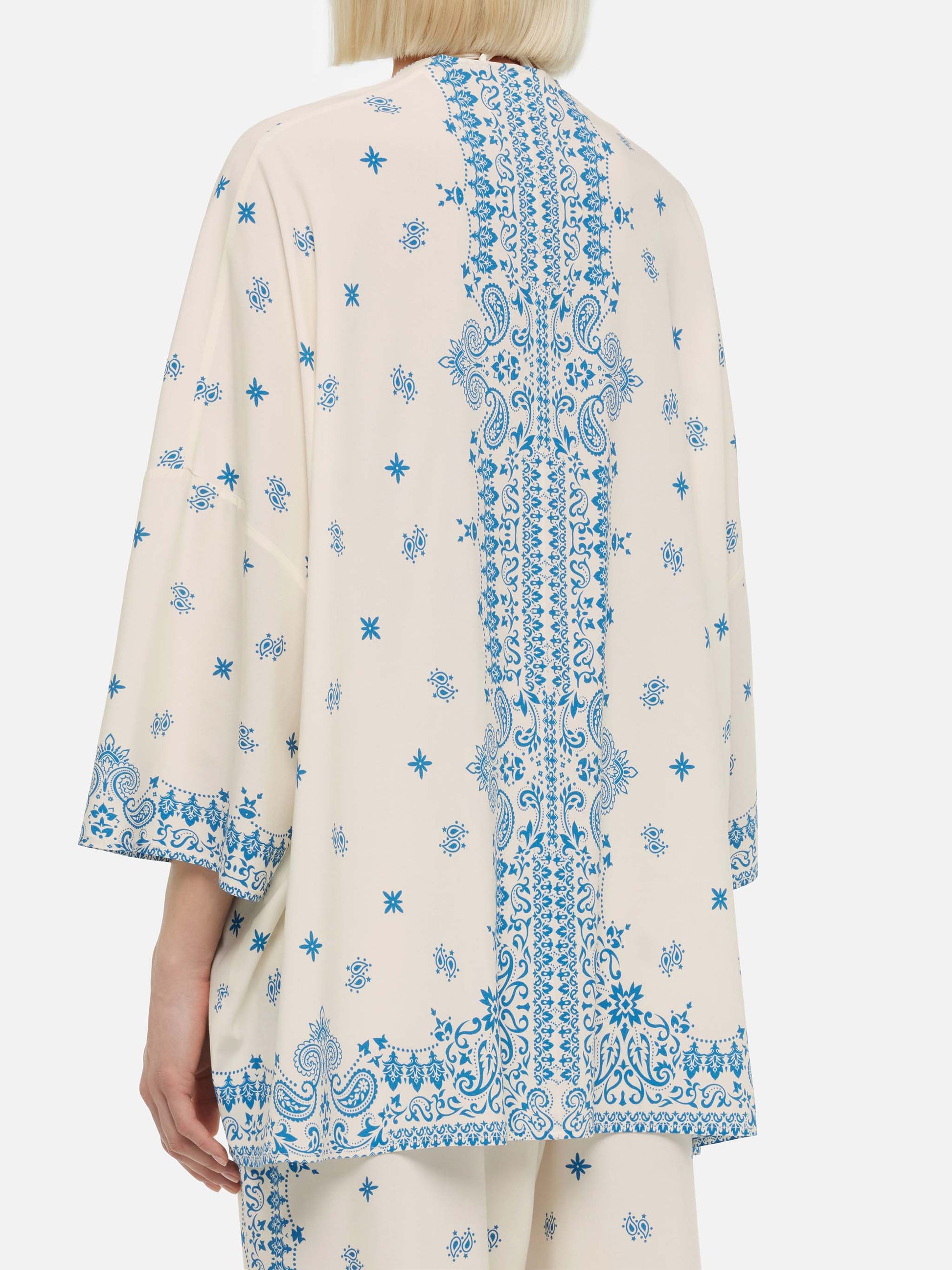 Milos kimono jacket with bandanna placed print - MC2 Saint Barth
