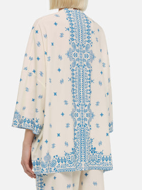 Milos kimono jacket with bandanna placed print - MC2 Saint Barth