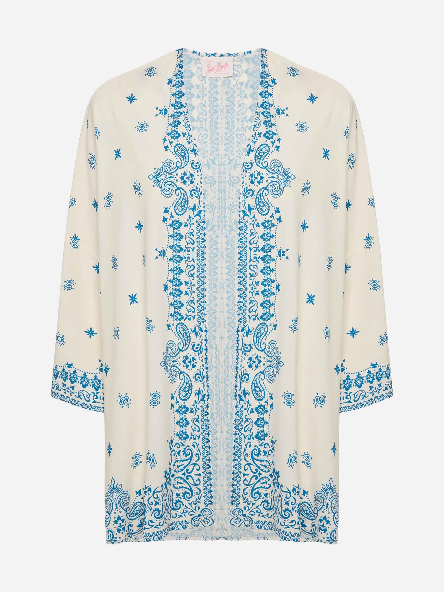 Milos kimono jacket with bandanna placed print - MC2 Saint Barth