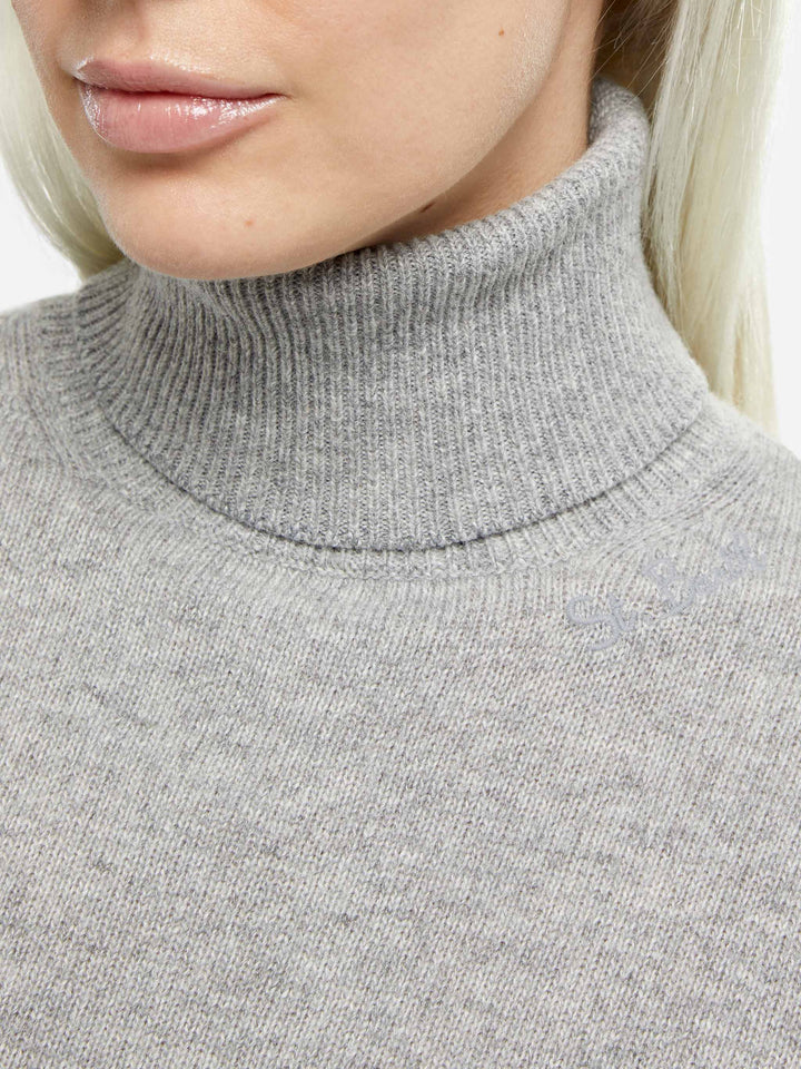 Woman mélange grey cashmere blend sweater Moody - MC2 Saint Barth
