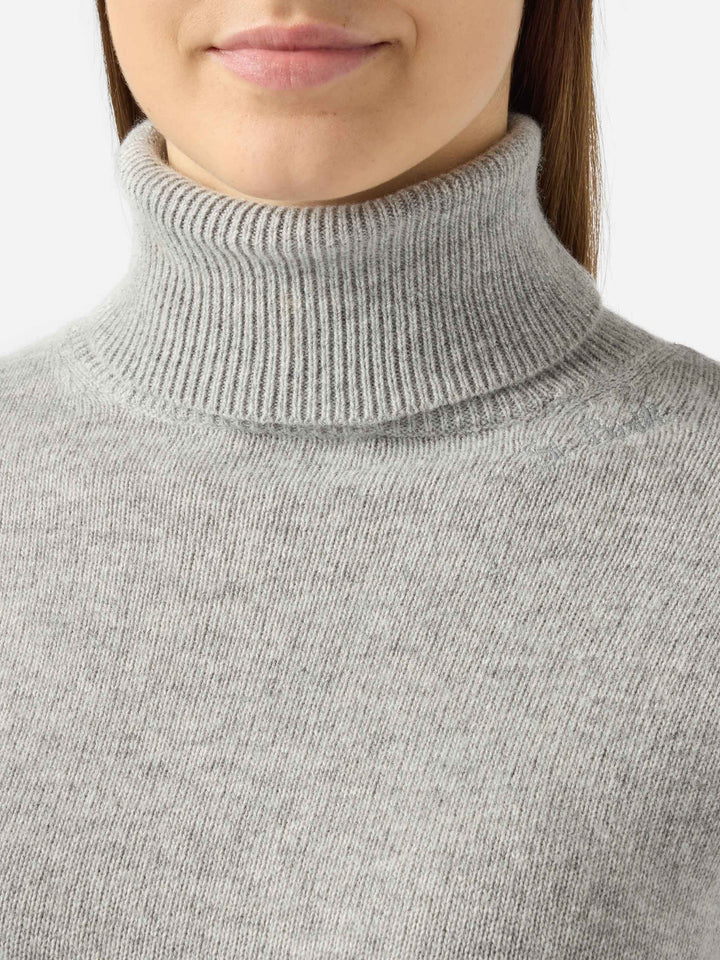 Mélange grey turtleneck Moody in BLENDED CASHMERE