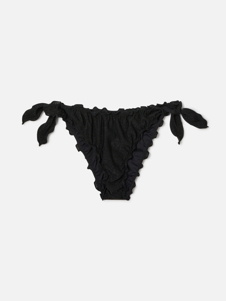 Bikini a triangolo Sagittarius Moon in lurex nero