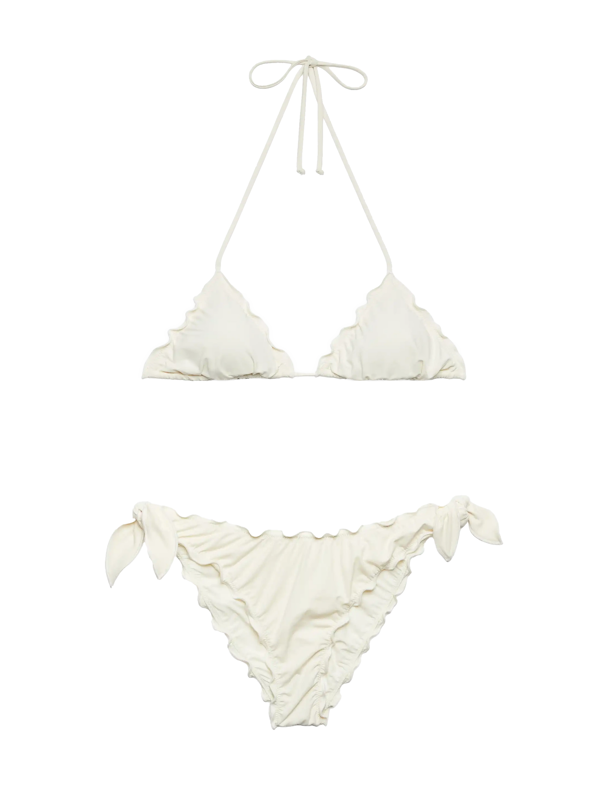 White cream classic triangle bikini Sagittarius Moon - MC2 Saint Barth