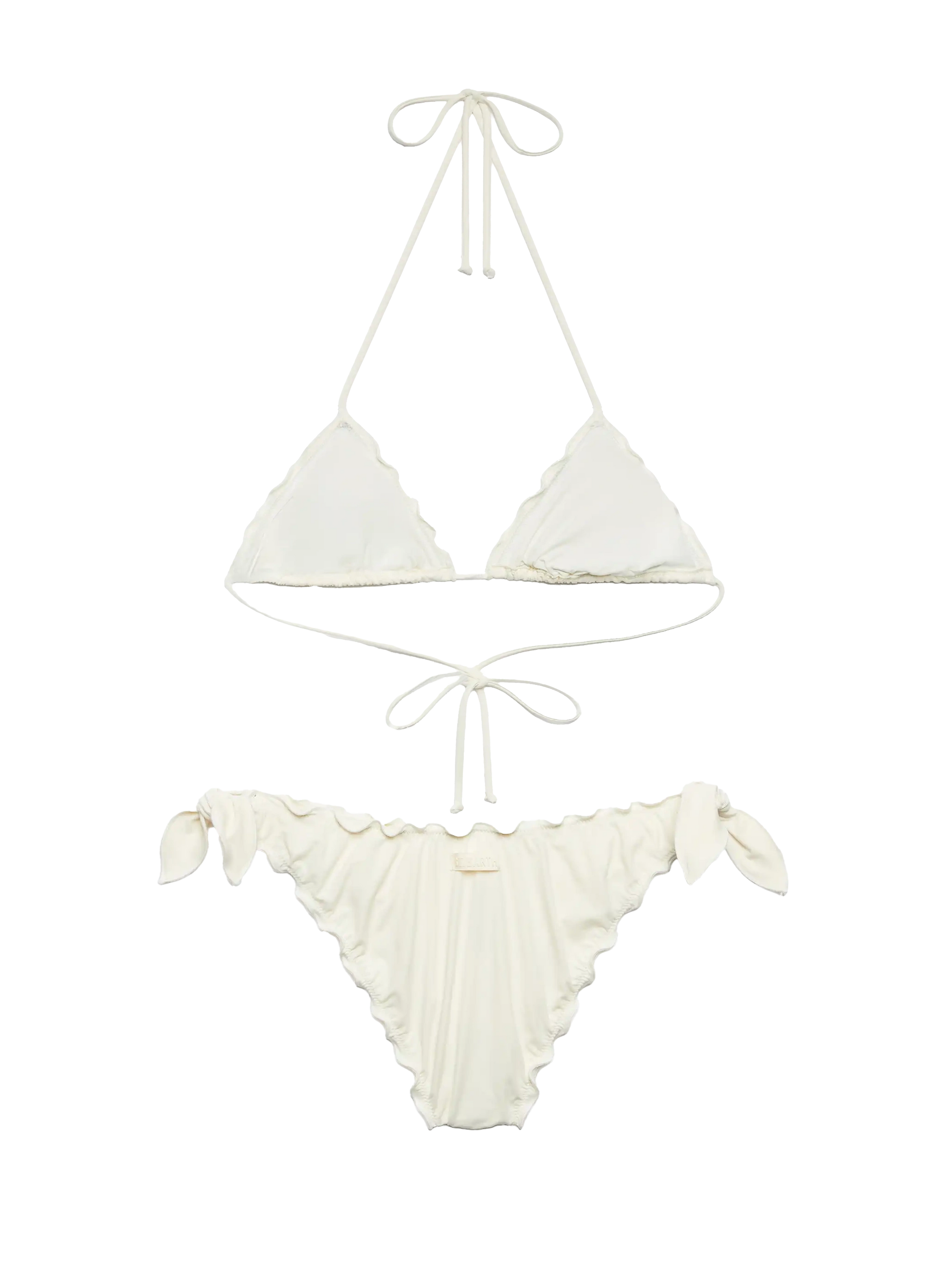 White cream classic triangle bikini Sagittarius Moon - MC2 Saint Barth