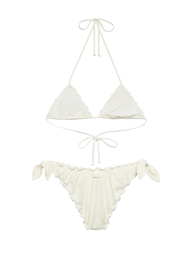 White cream classic triangle bikini Sagittarius Moon - MC2 Saint Barth