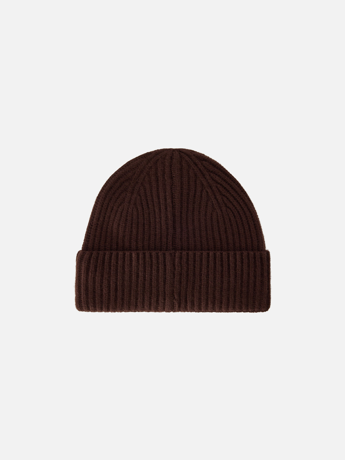 Gorro de lana Brown Moss con bordado del logo 