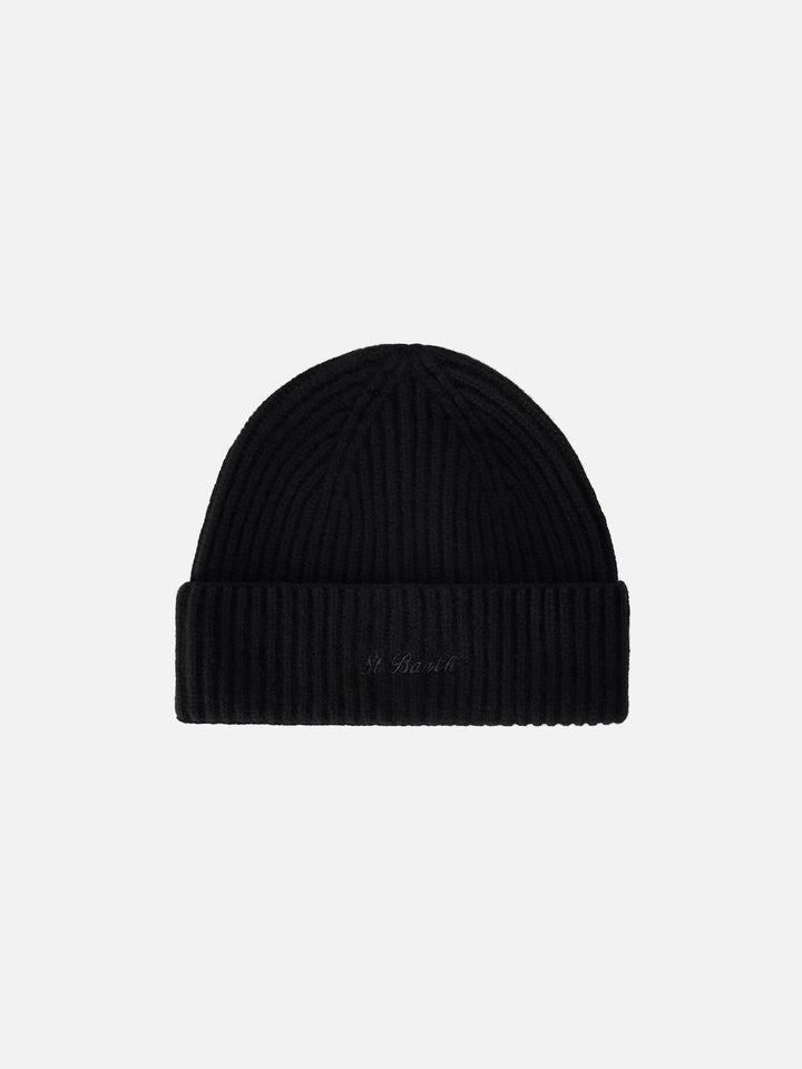 Gorro de lana Black Moss con bordado del logo 