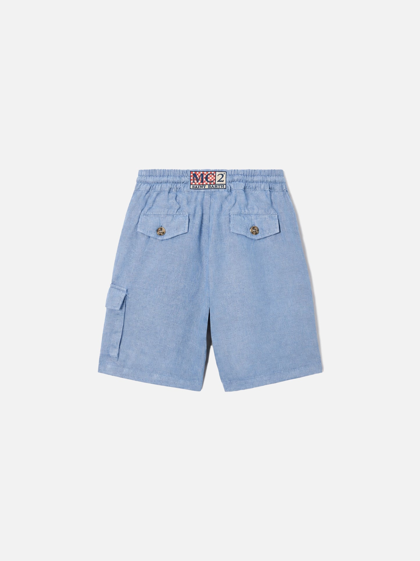 Short Bermuda Marseille Jr en chambray denim clair 