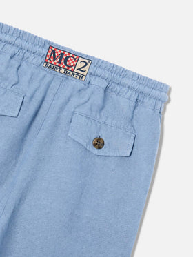 Short Bermuda Marseille Jr en chambray denim clair 