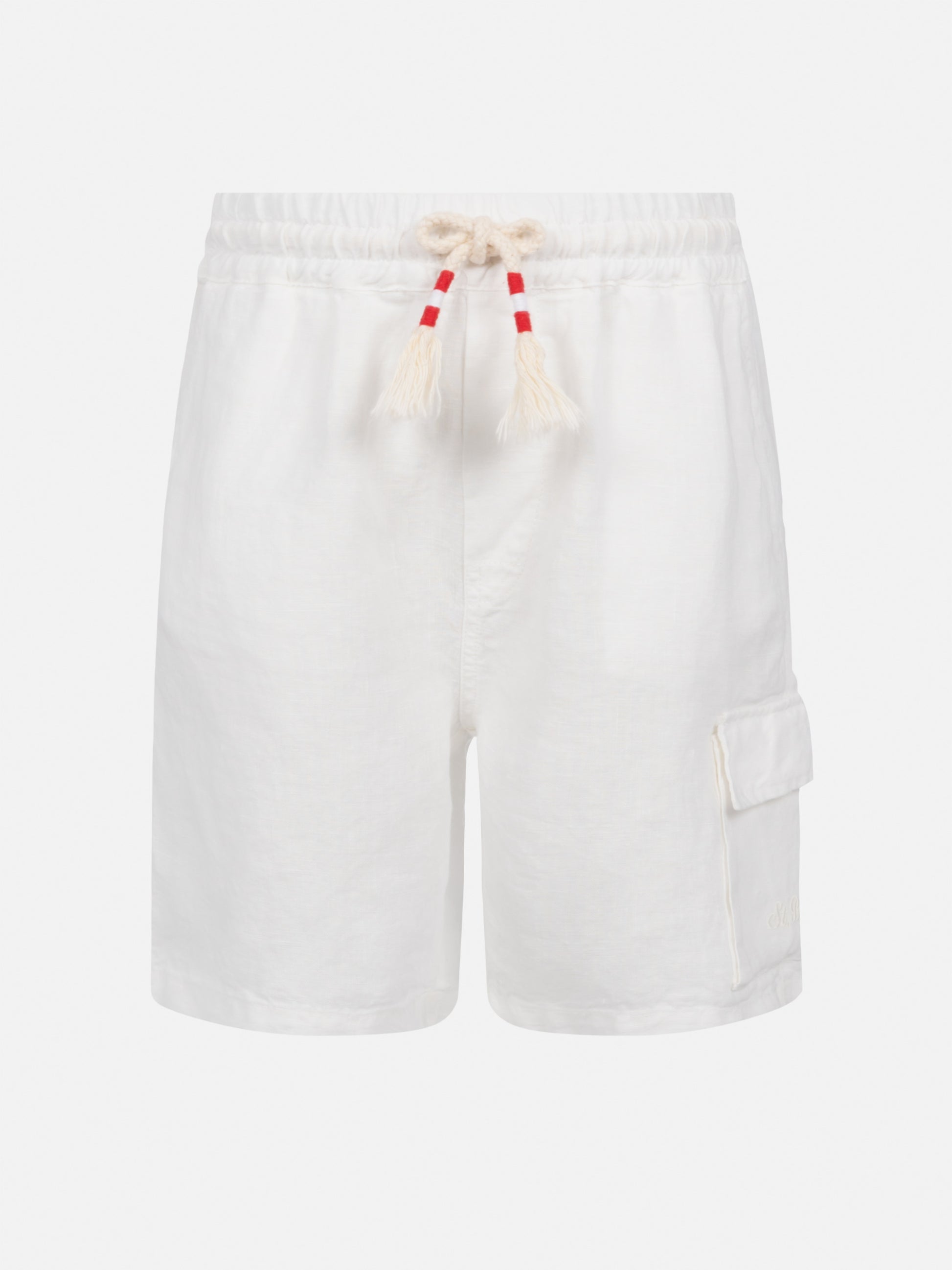 Marseille Jr white linen bemuda - MC2 Saint Barth