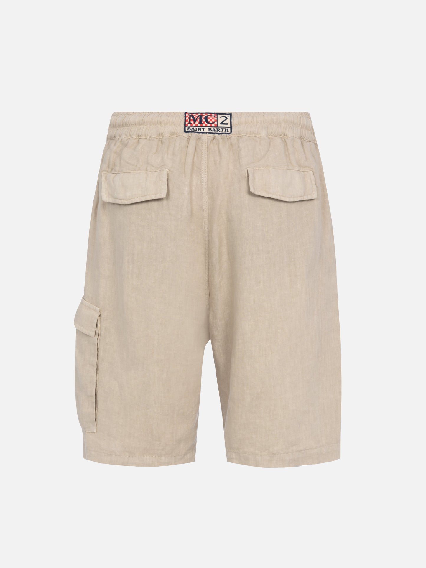 Beige linen bermuda Marseille - MC2 Saint Barth