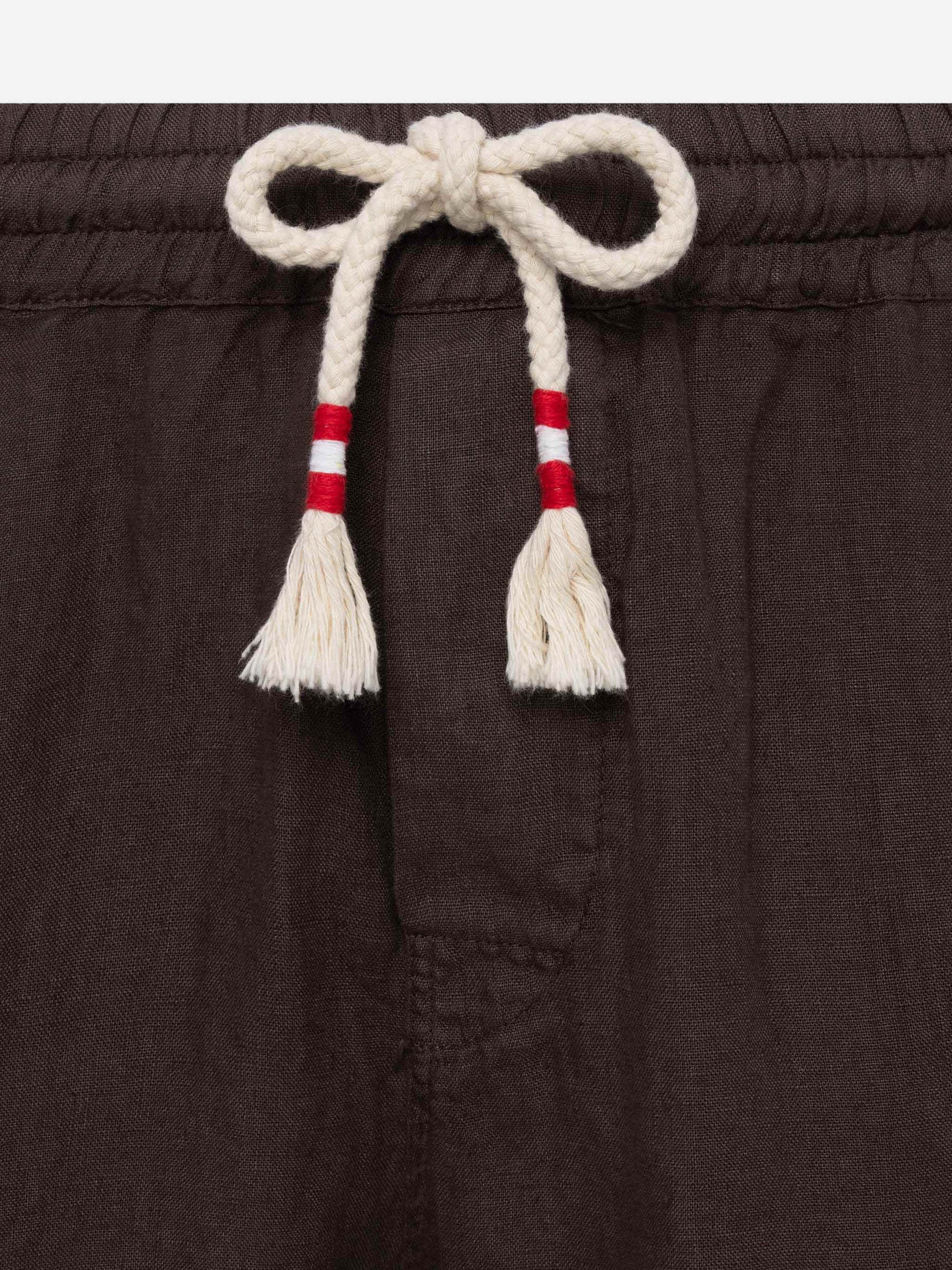 Brown linen bermuda Marseille - MC2 Saint Barth