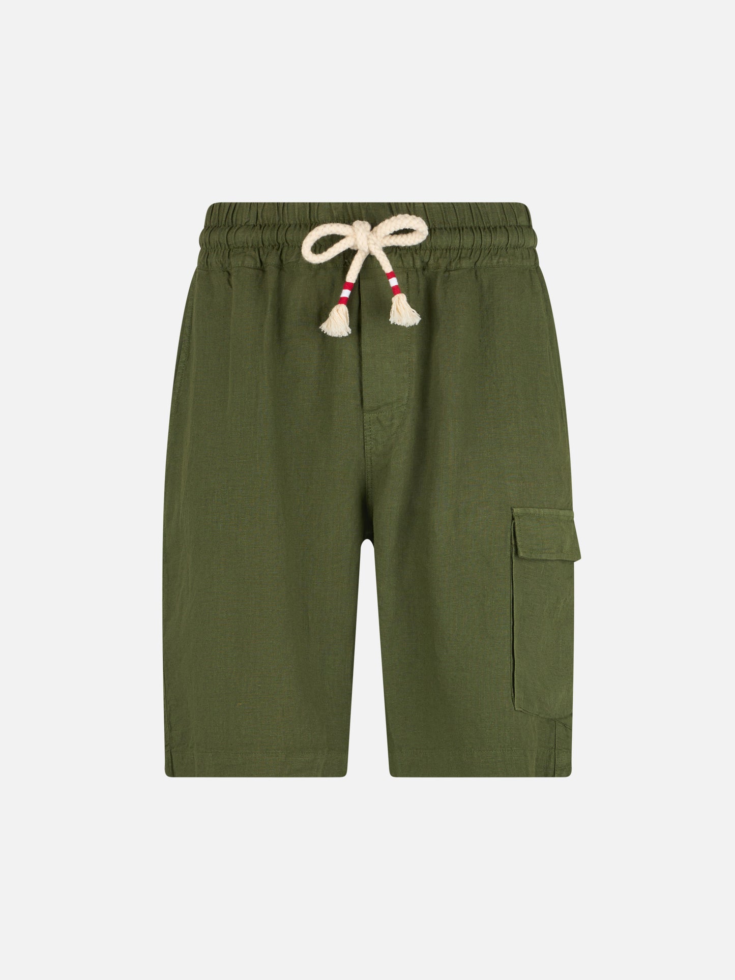 Man military green linen bermuda Marseille - MC2 Saint Barth