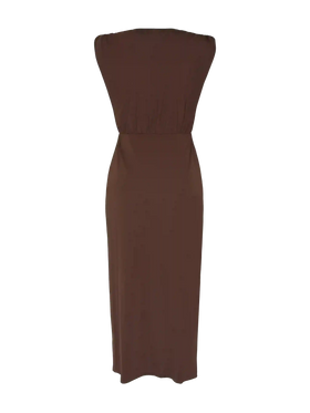 Marina brown sleeveless maxi dress - MC2 Saint Barth