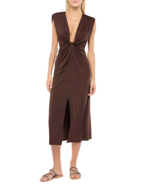 Marina brown sleeveless maxi dress - MC2 Saint Barth