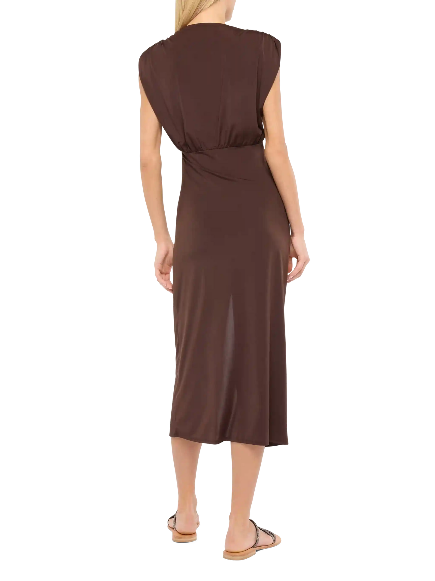 Marina brown sleeveless maxi dress - MC2 Saint Barth