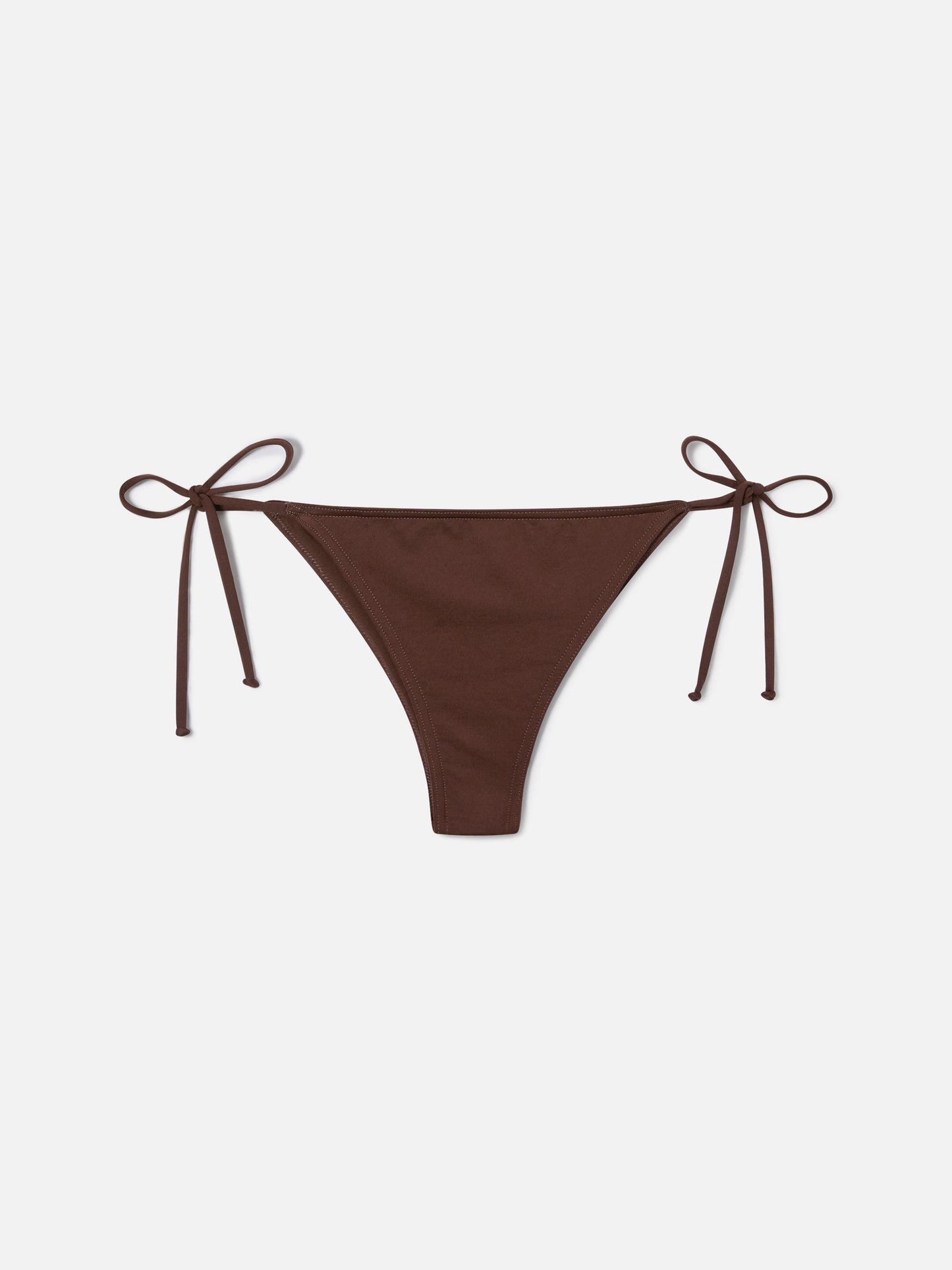 Marielle Brazilian with side ties bikini bottoms in solid dark brown