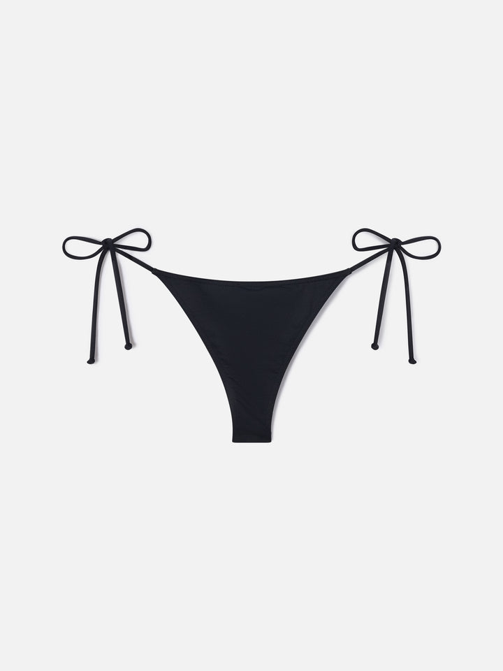 Marielle Brazilian with side ties bikini bottoms in solid black