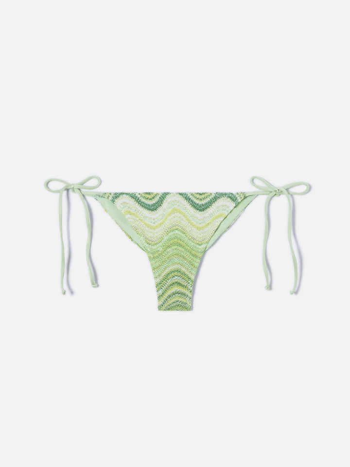 Marielle brazilian bikini bottoms in raschel fabric with sequin detail