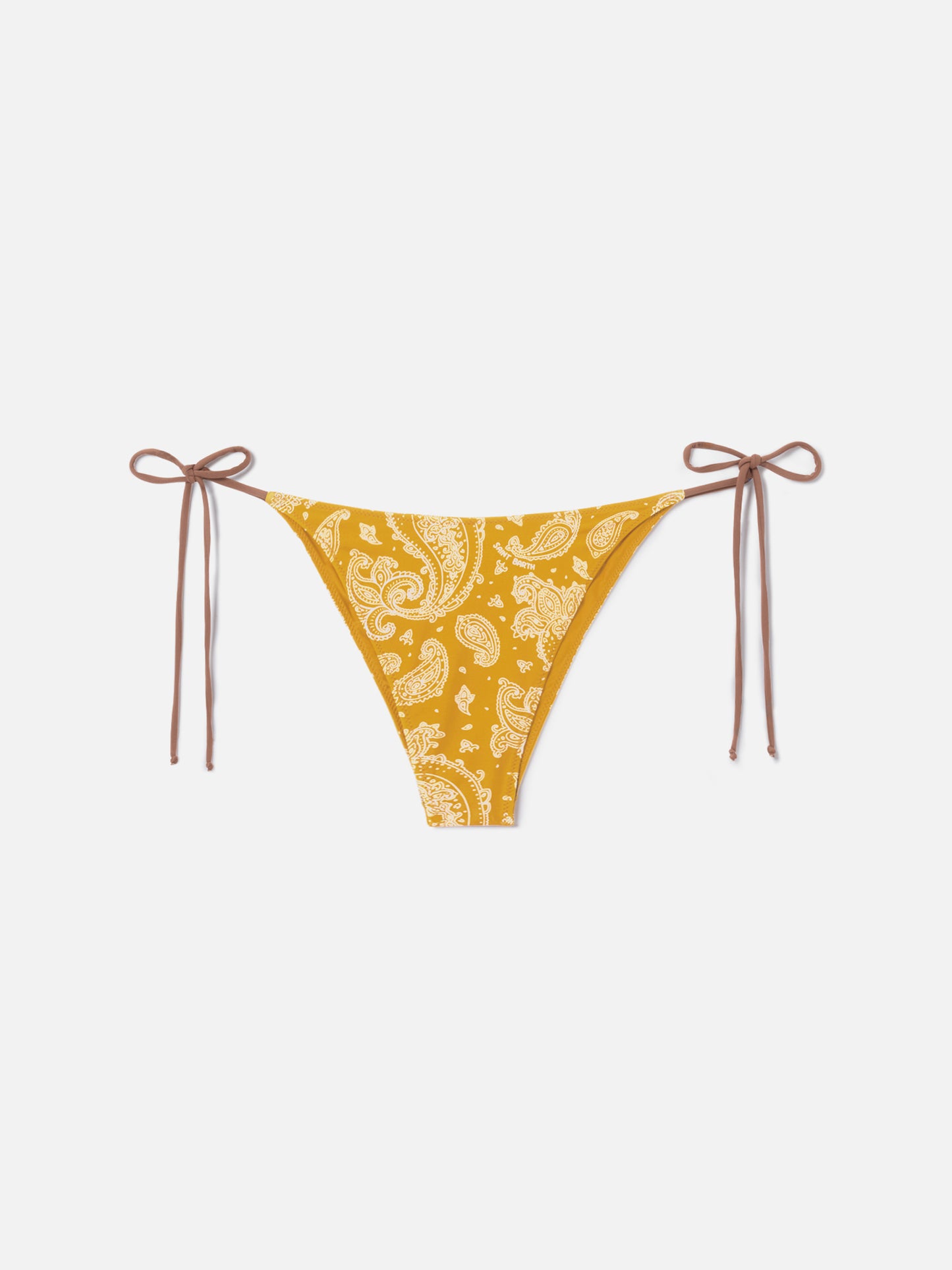 Bas de maillot Marielle ocre à imprimé paisley 