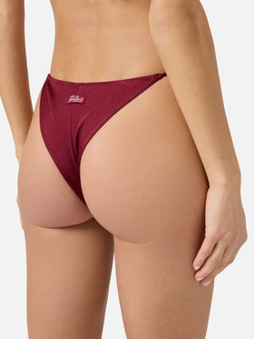 Leah Marielle red glossy finish bikini with charms