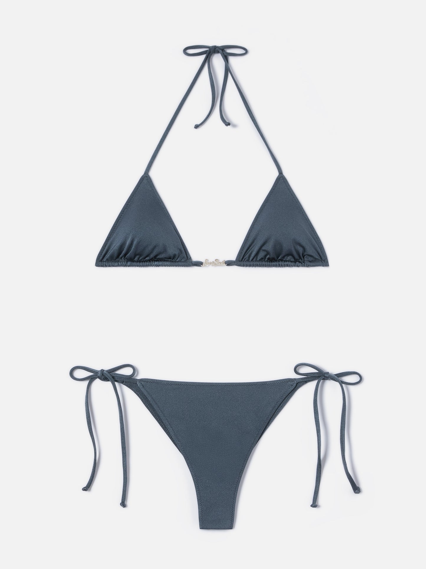 Leah Plate Marielle Plate grey glossy finish bikini
