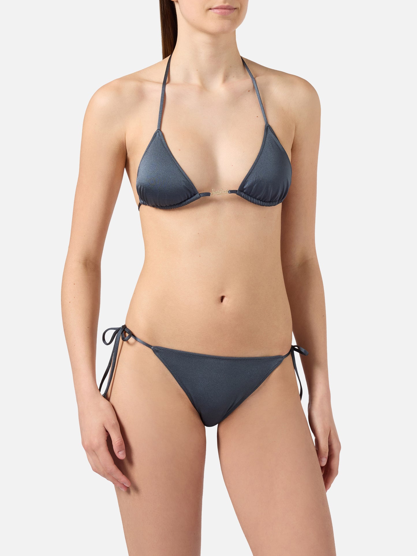 Leah Plate Marielle Plate grey glossy finish bikini