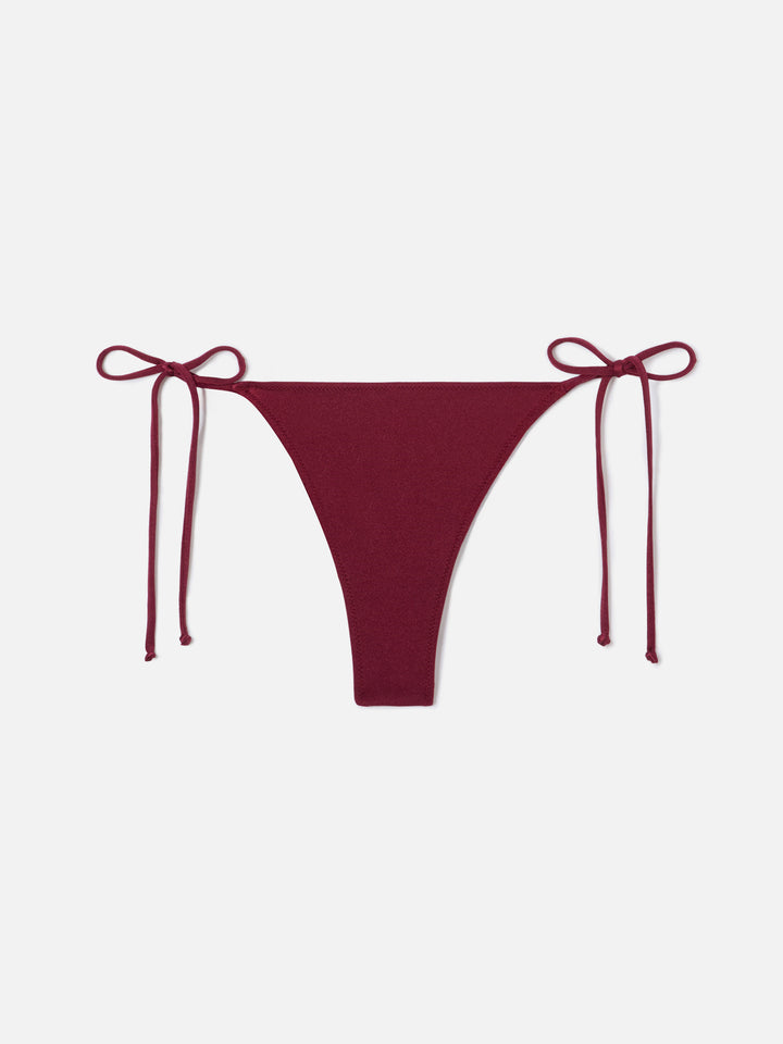 Leah Plate Marielle Plate burgundy glossy finish bikini
