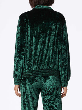 Woman green chenille sweatshirt Miriam - MC2 Saint Barth