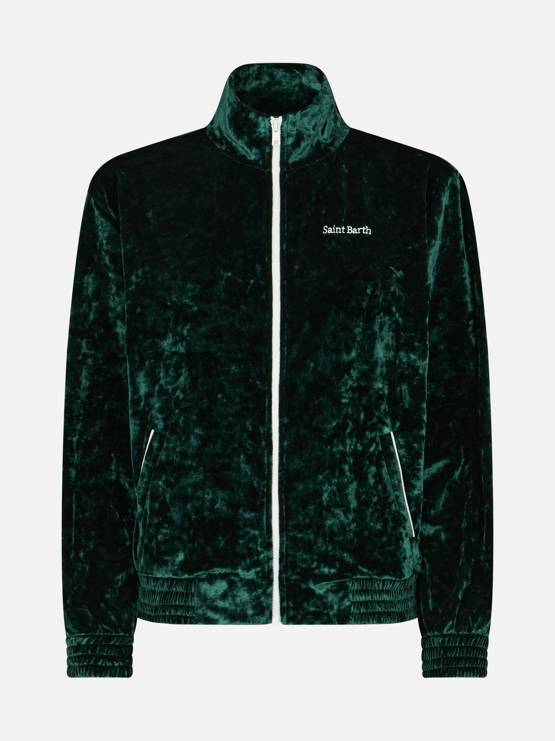 Woman green chenille sweatshirt Miriam - MC2 Saint Barth
