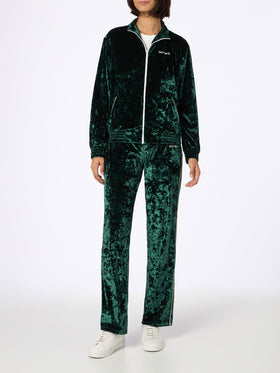 Woman green chenille sweatshirt Miriam - MC2 Saint Barth