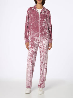 Woman sweatshirt Miriam pink chenille - MC2 Saint Barth