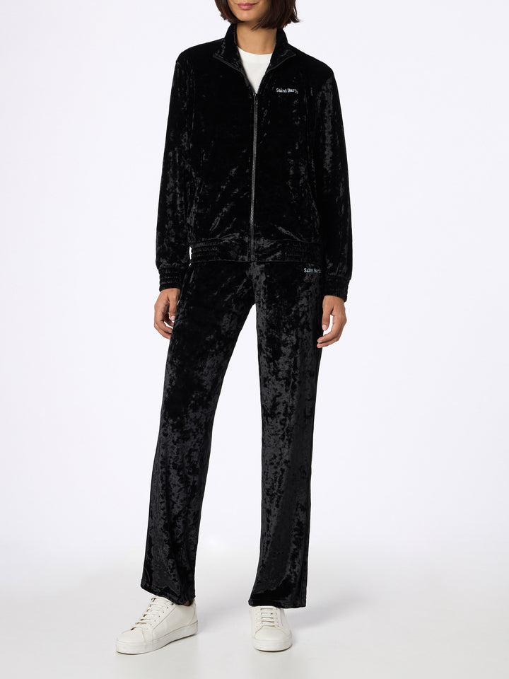 Woman sweatshirt Miriam black chenille - MC2 Saint Barth
