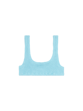 Woman light blue classic crinkle bralette Naima - MC2 Saint Barth