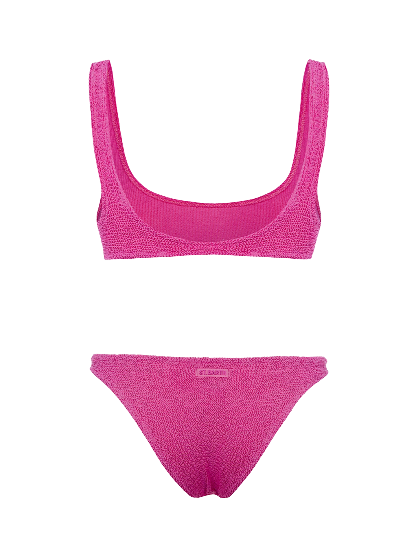 Woman pink classic crinkle bikini Naima Elise - MC2 Saint Barth