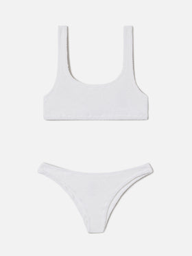 Naima Elise white crinkle bikini