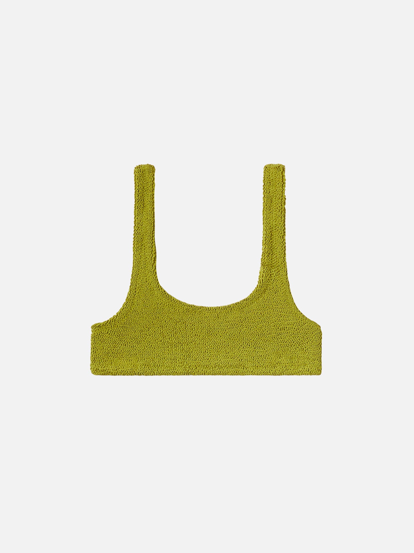 Naima pistachio crinkle classic bralette top