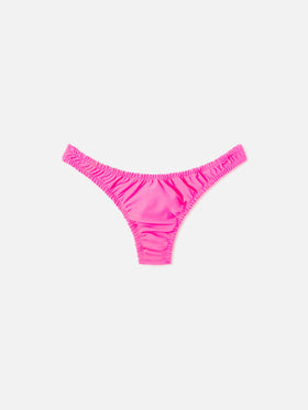 Braguita de bikini de color liso Nalu cheekiest en rosa flúor 